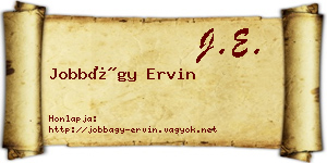 Jobbágy Ervin névjegykártya